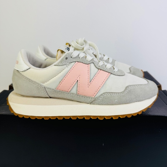 New Balance 237 Sea Salt Pink Suede Sneakers Shoes WS237GA Women's Size 6 B - Picture 3 of 12